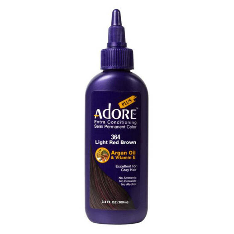 Adore Plus 364 Light Red Brown Semi Permanent Hair Color 3.4Oz (100ml)