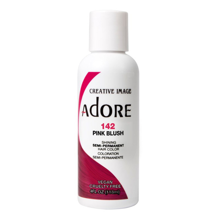Adore 142 Pink Blush Shining Semi Permanent Hair Color 4Oz (118ml)