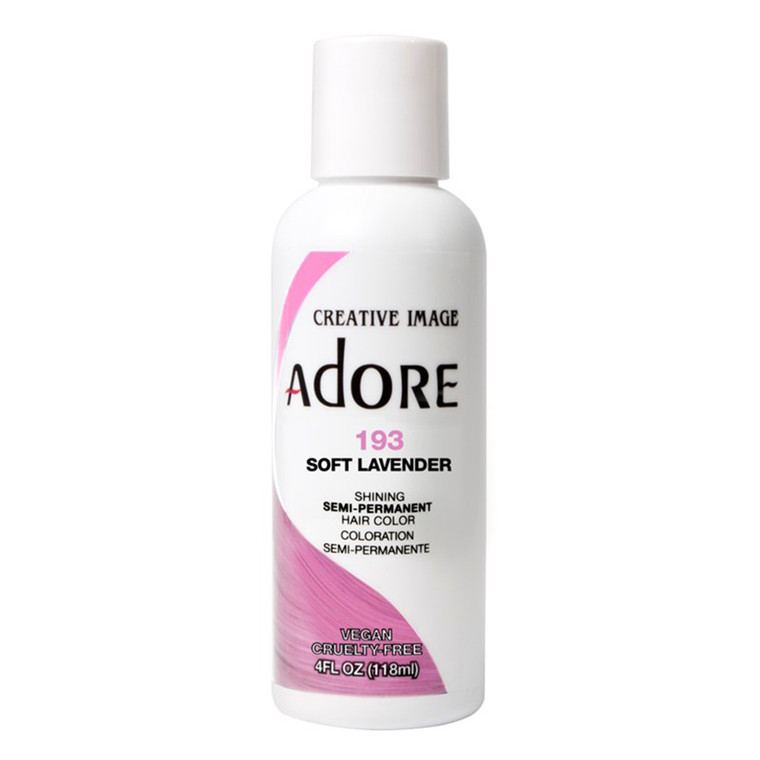 Adore Semi Permanent Hair Color 193 Soft Lavender Ammonia Free 4Oz (118ml)