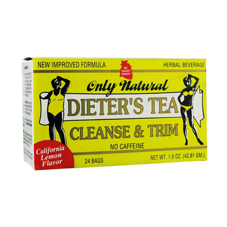 Only Natural Dieters Cleanse And Trim Tea Bags, Lemon - 24 Ea