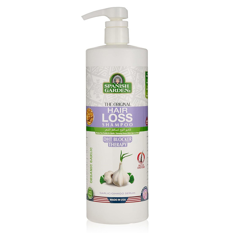 Spanish Garden Organic Garlic Hair Loss Control Shampoo 32Oz (946ml)