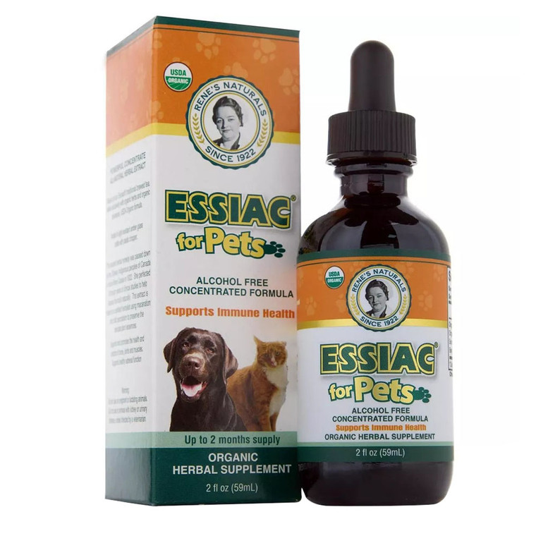 Essiac for Pets Alcohol Free Concentrated Herbal Formula for Dogs and Cats Support Immune 2Oz (59ml)