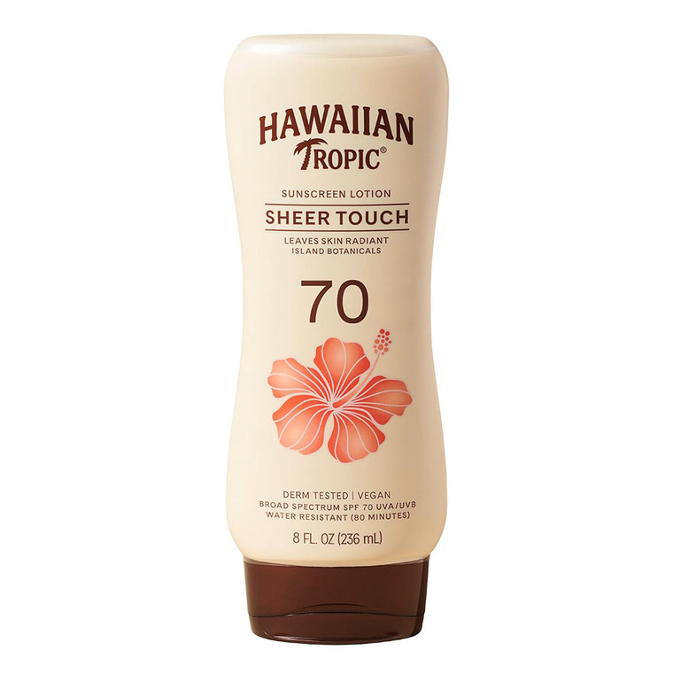 Hawaiian Tropic SPF 70 Sunscreen Lotion Sheer Touch 8Oz (236ml)