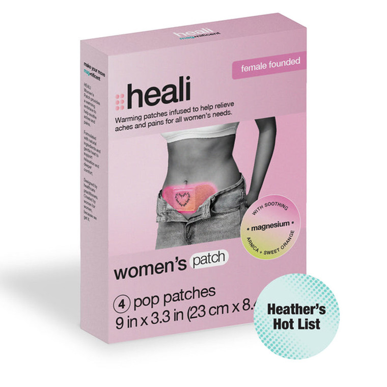 Heali Womens Pop Patches with Magnesium 9 Inch X 3.3 Inch Helps Relieve Aches and Pains 4Ea