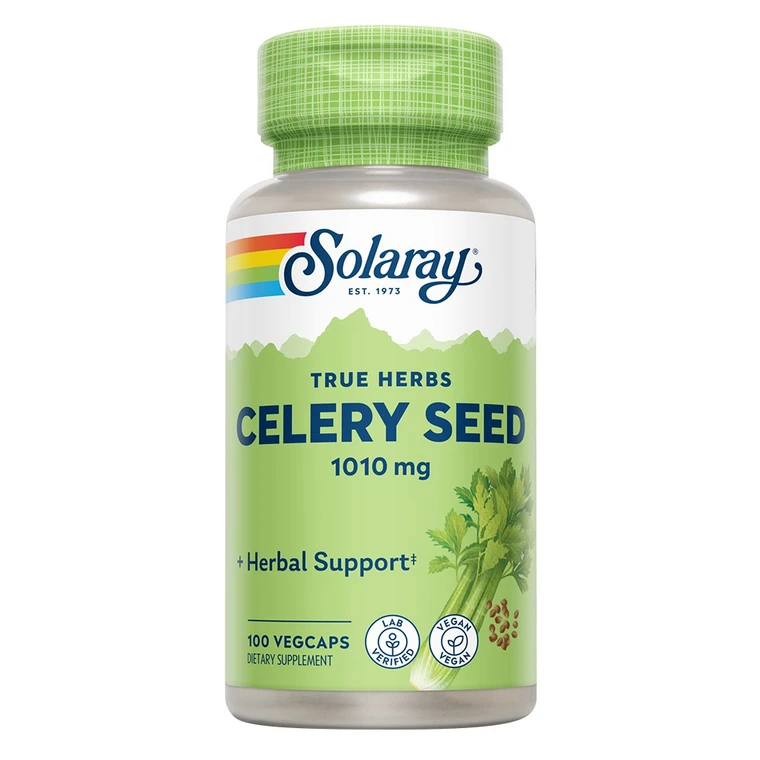 Solaray Celery Seed VegCapsules for Cardiovascular Liver and Joint Health Support 100Ea