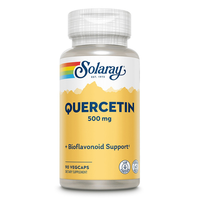 Solaray Quercetin 500 mg VegCaps for Antioxidant and Bioflavonoid Support 90Ea