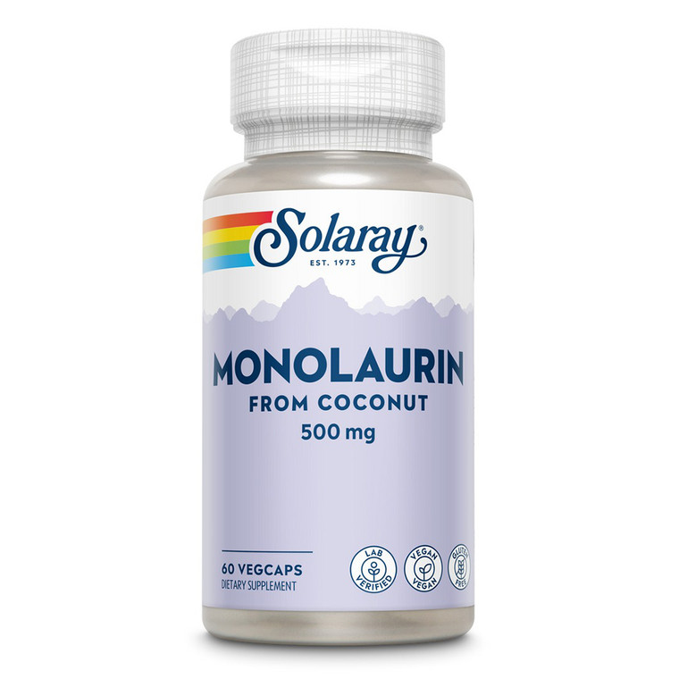 Solaray Monolaurin 500 mg VegCaps for Immune System Support 60Ea