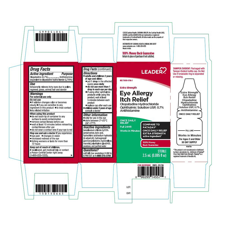 Leader Extra Strength Eye Allergy Itch Relief Sterile 0.085Oz (2.5ml)