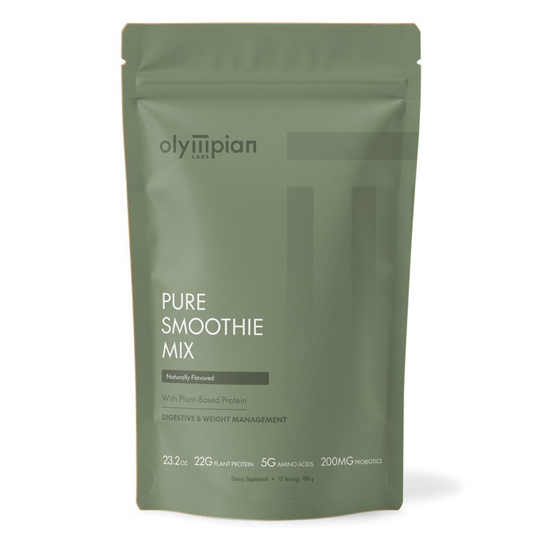 Olympian Labs Pure Smoothie Mix Organic Protein Powder for Digestive and Weight Management 23.2Oz (480g)