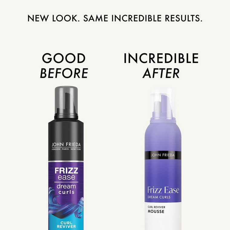 John Frieda Frizz Ease Dream Curls Curl Reviver Mousse Tames Frizz for Wavy and Curly Hair 7.2Oz (204g)