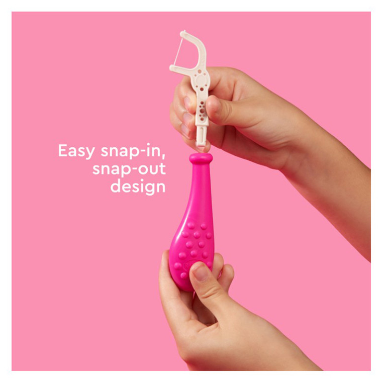 Radius Bubblegum Kidz EcoFlex 14 Compostable Floss Picks and Reuseable Handle Starter Kit 1Ea