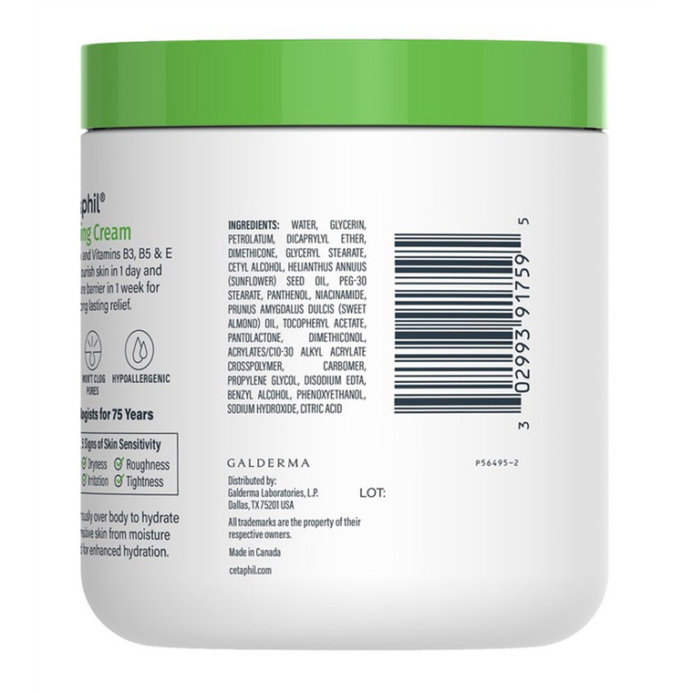 Cetaphil Moisturizing Cream for 48 Hour Skin Hydration and Moisture Barrier Support 20Oz (566g)