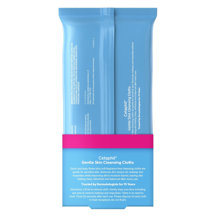 Cetaphil Gentle Skin Cleansing Cloths for Makeup Removal 50Ea