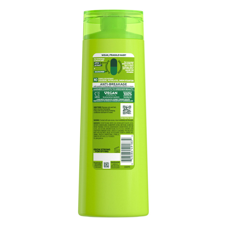Garnier Fructis Grow Strong Fortifying Shampoo for Hair Strength and Breakage Protection 12.5Oz (370ml)