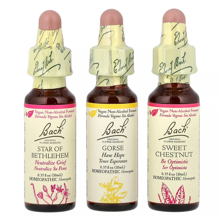 Bach Original Flower Remedies Hope and Joy 3 Droppers Comfort Kit Non Alcohol Formula Relief Nervous Tension 1Ea
