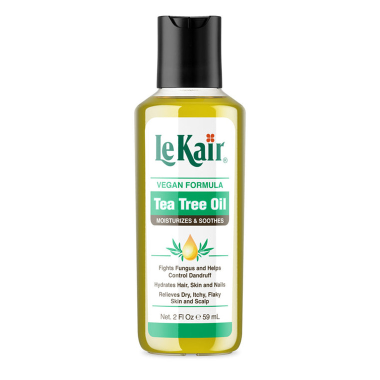 LeKair Tea Tree Vegan Formula Hair Skin and Nails Oil Relieves Drt Itchy Skin and Scalp 2Oz (59ml)