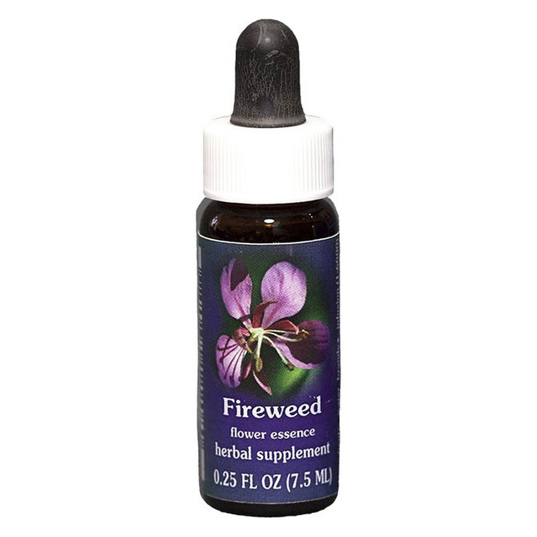 Flower Essence Services Fireweed Dropper Supplement for Body Mind Wellness 0.25Oz (7.5ml)