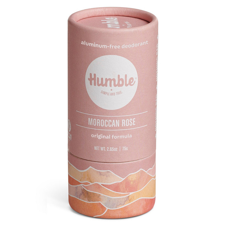 Humble Brands Moroccan Rose Original Formula Plastic Free Deodorant Green Freshness Neutralize Body Odors 2.65Oz (75g)