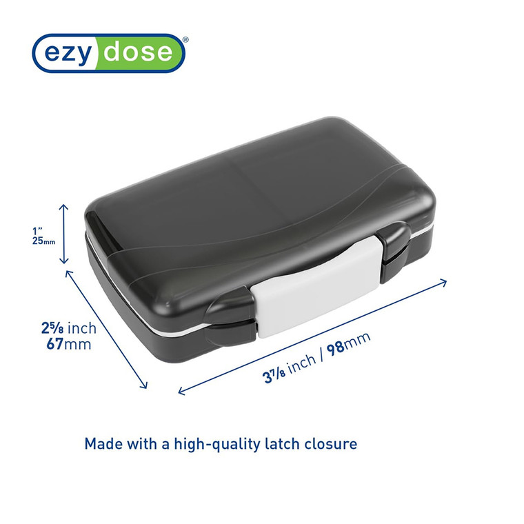 Ezy Dose Moisture Proof Pill Case Vitamin Organizer Travel Medication Box 1Ea
