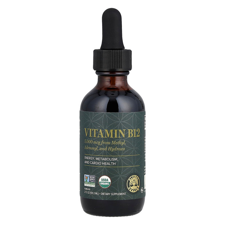 Global Healing Vitamin B12 5000mcg Support Energy Metabolism and Cardio Health 2Oz (59.2ml)