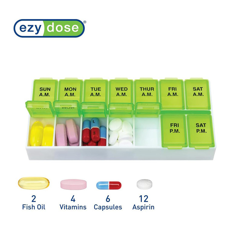 Ezy Dose Small Two A Day Pill Organizer Two Pack 1Ea