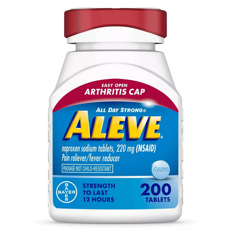 Aleve All Day Strong Pain Reliever and Fever Reducer Arthritis Liquid Capsules 200Ea
