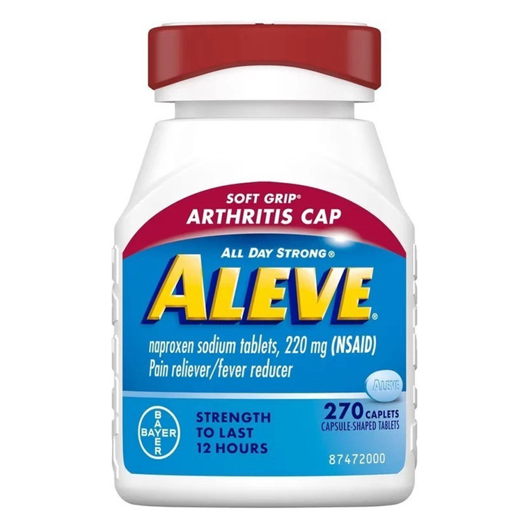 Aleve All Day Strong Pain Reliever and Fever Reducer Arthritis Caplets 270Ea