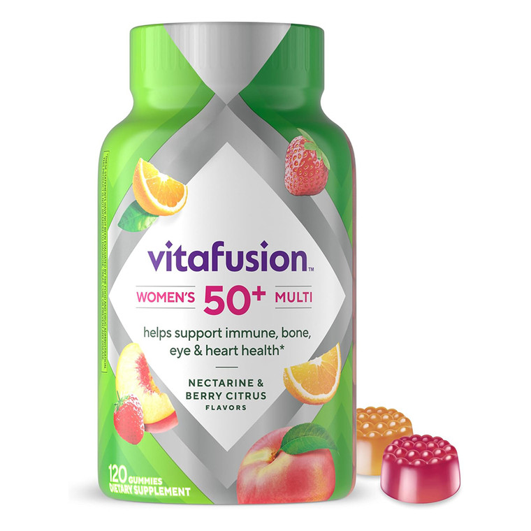 Vitafusion Womens 50 Plus Daily Multivitamin Gummy Vitamins Complete Daily Supplement 120Ea