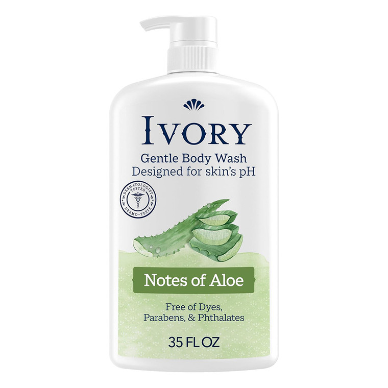 Ivory Body Wash Whole Family Gentle Skin Cleanser Aloe Scent 35Oz (1.03L)