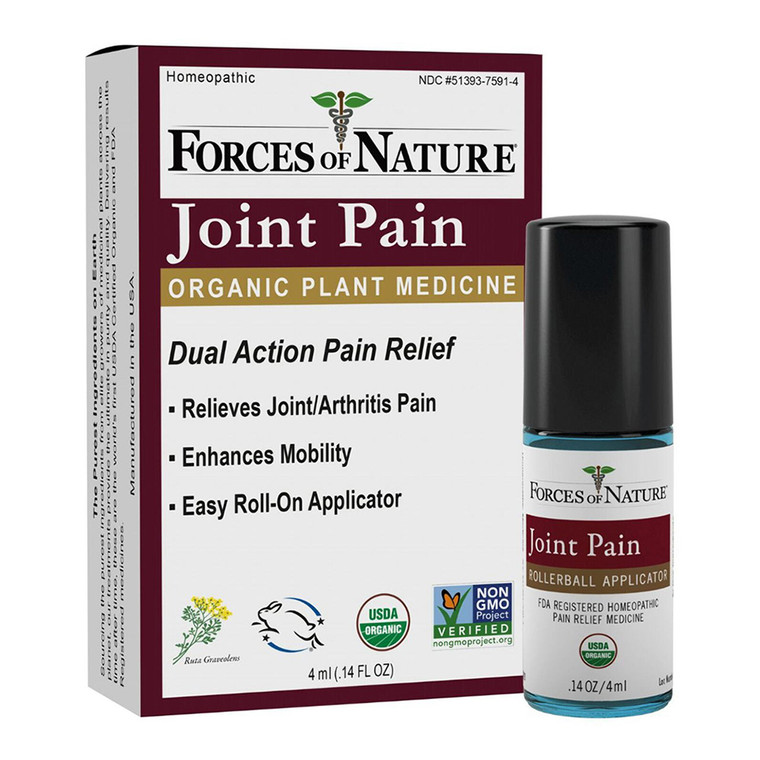 Forces of Nature Pain Management Rollerball for Joint Pain Stiffness and Inflammation Relief 0.14Oz (4ml)