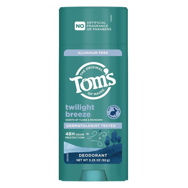 Toms of Maine Twilight Breeze Deodorant Stick Aluminum Free Odor Protection 3.25Oz (92g)