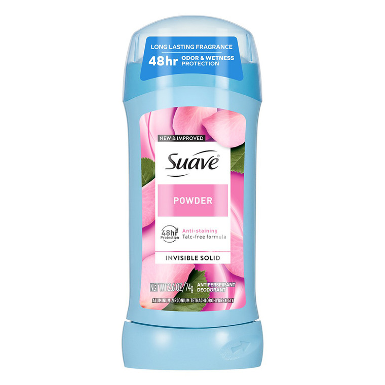 Suave Power Scent Invisble Solid Antiperspirant Deodorant Odor and Wetness Protection 2.6Oz (74g)
