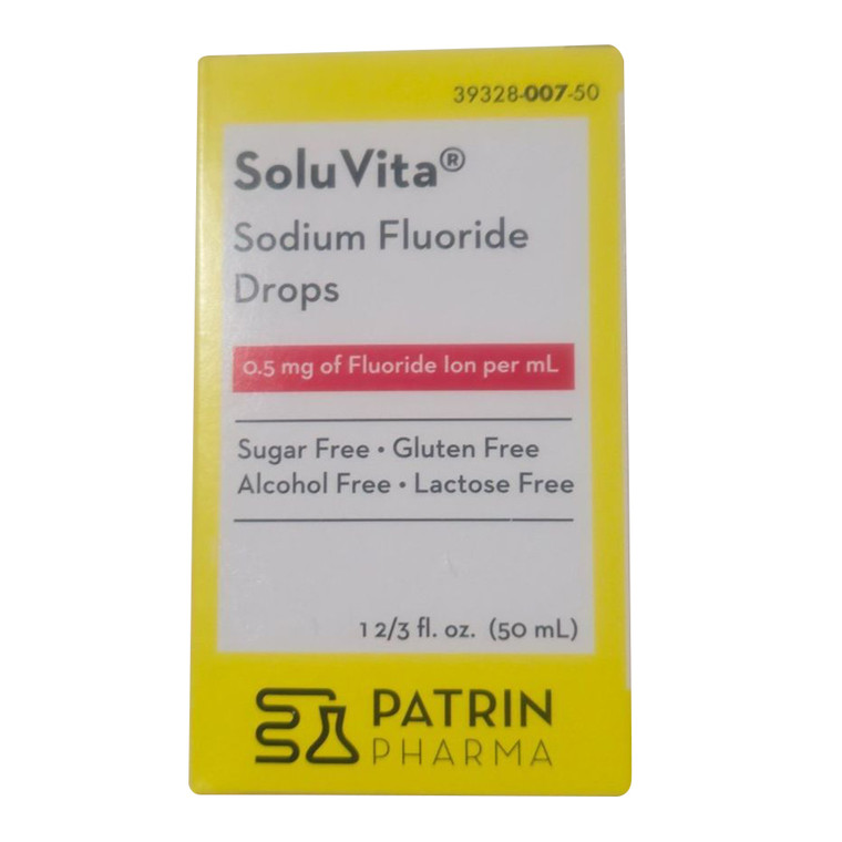 Patrin Pharma SoluVita Sodium Fluoride Drops for Cavity Prevention 1.67Oz (50ml)