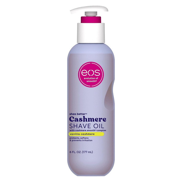 EOS Shea Butter Cashmere Shave Oil Vanilla Cashmere Protects Softens and Prevent Irritations 6Oz (177ml)