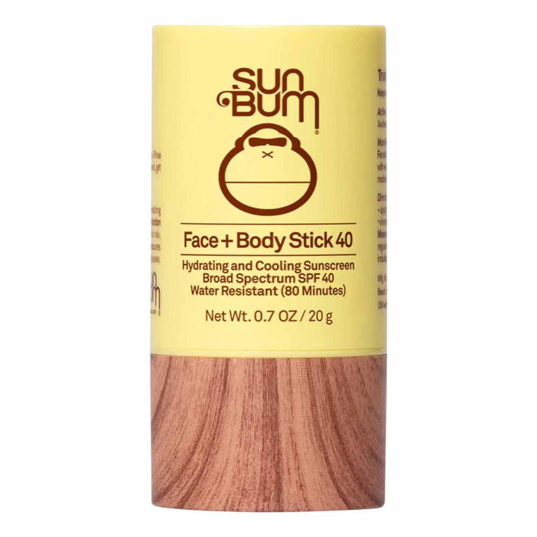 Sun Bum Face Plus Body Stick SPF 40 Hydrating and Cooling Sunscreen Help Hydrate and Protect Skin 0.7Oz (20g)