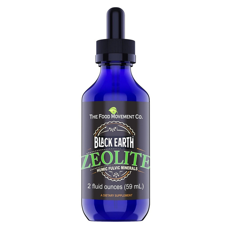 Black Earth Zeolite Clinoptilolite Supplement with Humic Fulvic Minerals Support Immune Health 2Oz (59ml)