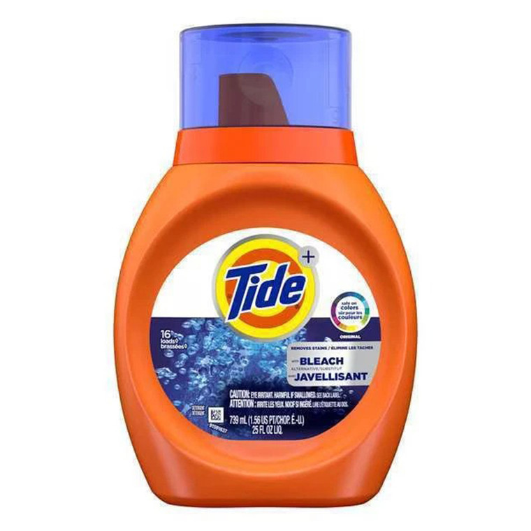 Tide Bleach Alternative Liquid Laundry Detergent Original Scent HE Compatible 25Oz (739ml), Pack of 6
