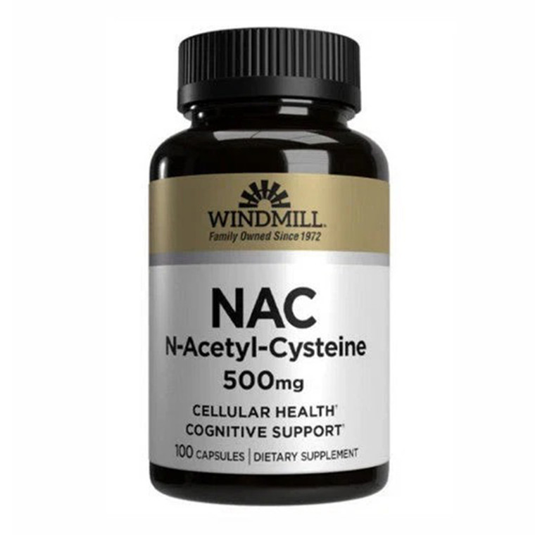 Windmill N Acetyl Cysteine 500Mg Cellular Health Cognitive Support Capsules 100Ea