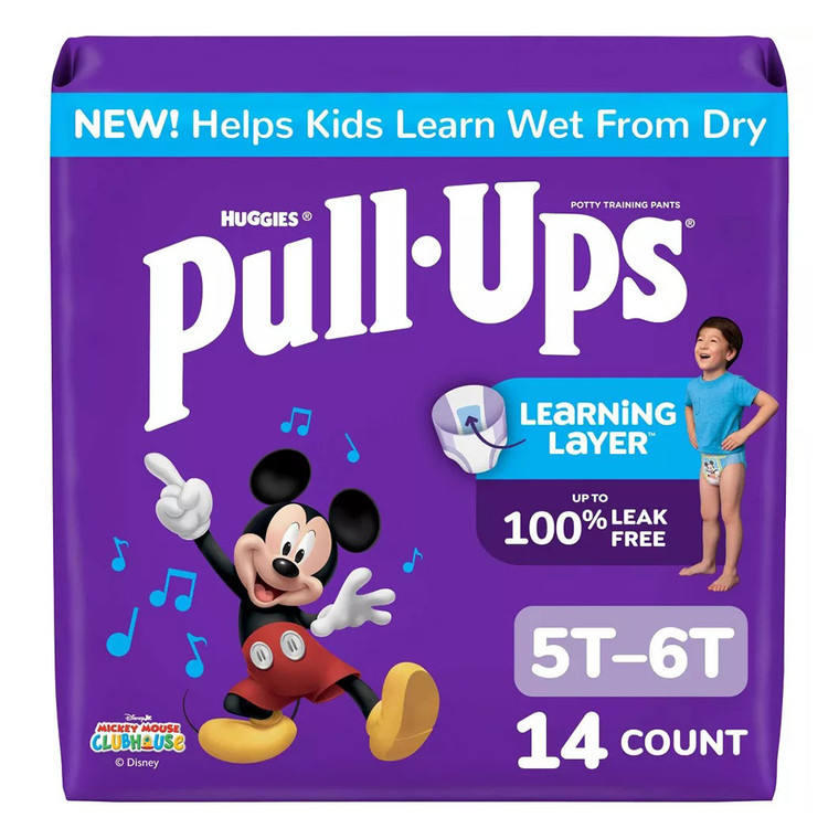 Pull-Ups Boys Potty Training Pants with Learning Layer Size 5T-6T 14Ea