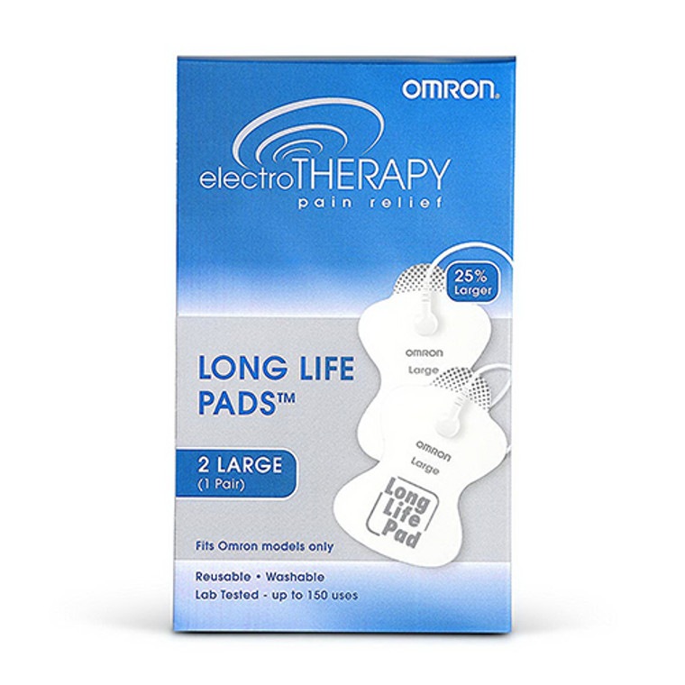 Omron Electrotherapy Pain Relief Long Life Pads, Large Size White, 2 Ea