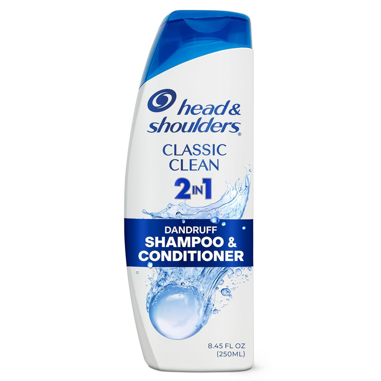 Head and Shoulders Classic Clean 2-in-1 Anti-Dandruff Shampoo Plus Conditioner 8.45Oz (250ml)