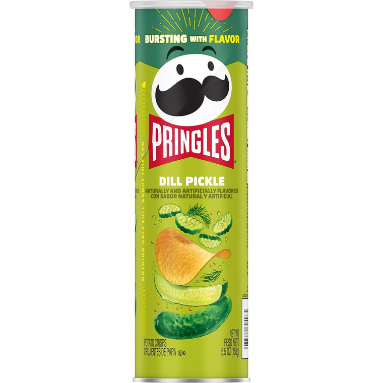 Pringles On-The-Go Snacks Dill Pickle 5.5Oz (158g)