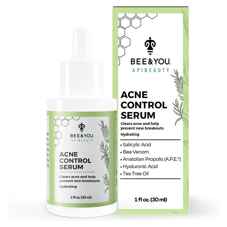 Bee and You Acne Control Face Serum for Acne Blemish Control 1Oz (30ml)