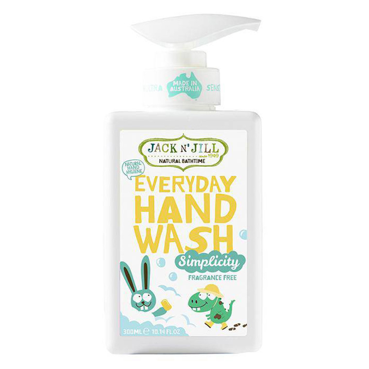 Jack N Jill Natural Bathtime Everyday Hand Wash Fragrance Free Simplicity 10.14Oz (300ml), Pack of 3