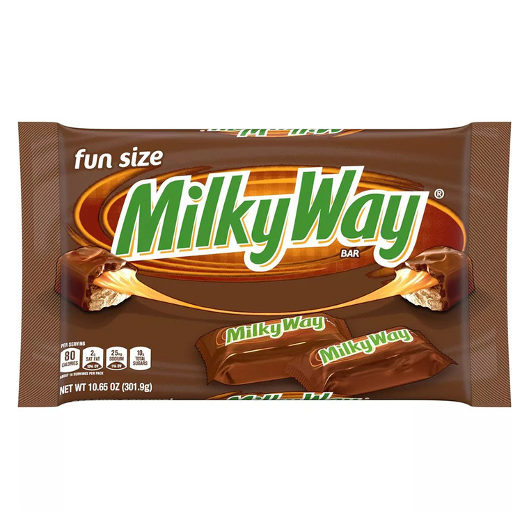 Milky Way Fun Size Milk Chocolate Candy Bars 10.65Oz (301.9g)