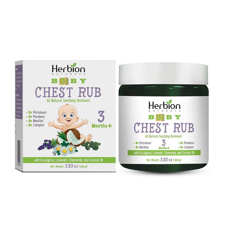 Herbion Naturals Baby Chest Rub All Nutral Soothing Ointment 3.53Oz (100g)