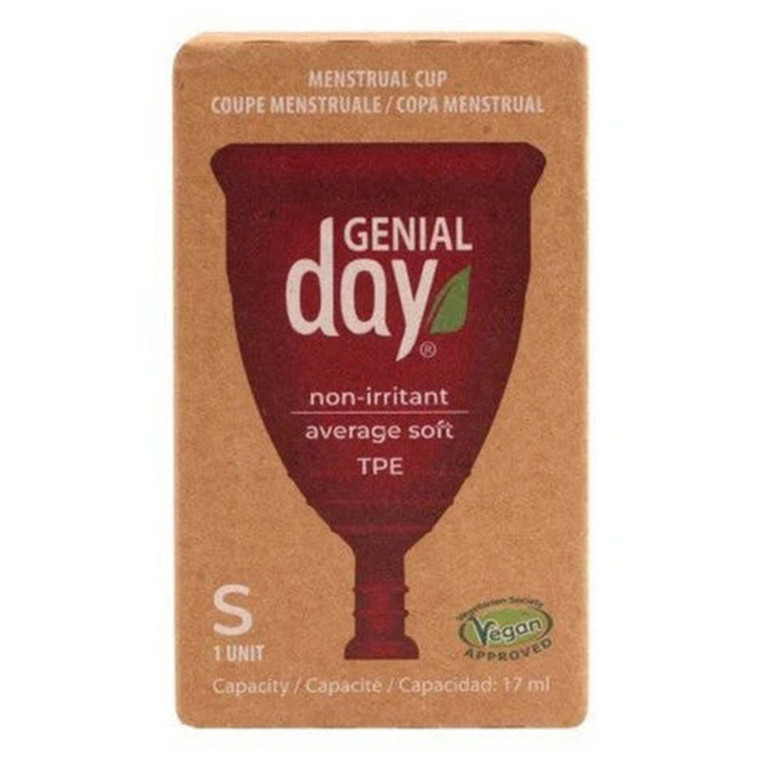 Genial Day Menstrual Cup Made of TPE Small 17ml Non Irritant 1Ea
