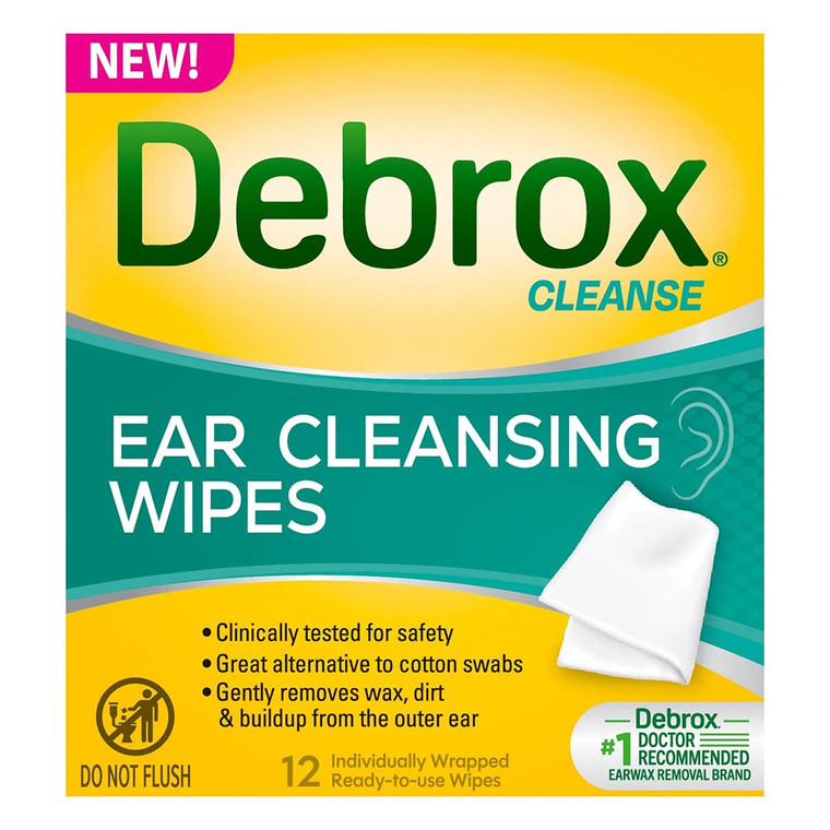 Debrox Cleanse Ear Cleansing Wipes 12Ea