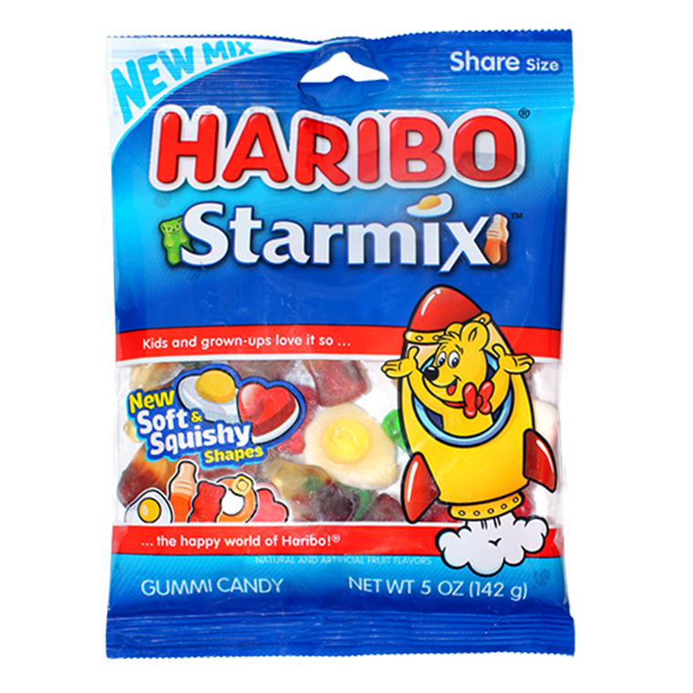 Haribo Starmix New Soft and Squishy Shapes Candy Gummies 5Oz (142g)