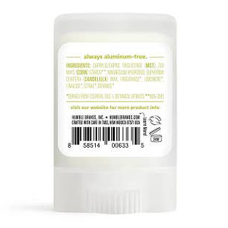 Humble Brands Bergamot and Ginger Vegan and Sensitive Skin Solid Stick Deodorant Travel Size Odor Control All Day Protection 0.5Oz (14g)